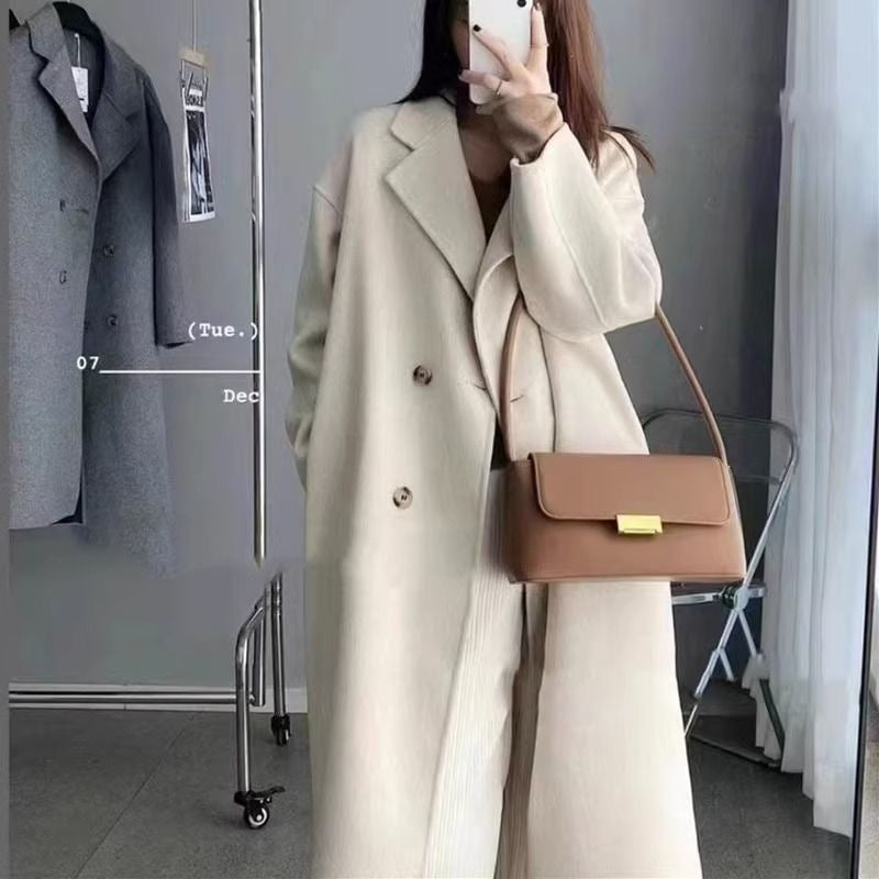 Manteau femme en laine épaisse – Coupe mi-longue